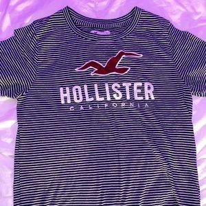 Hollister Dark Blue Striped Tee